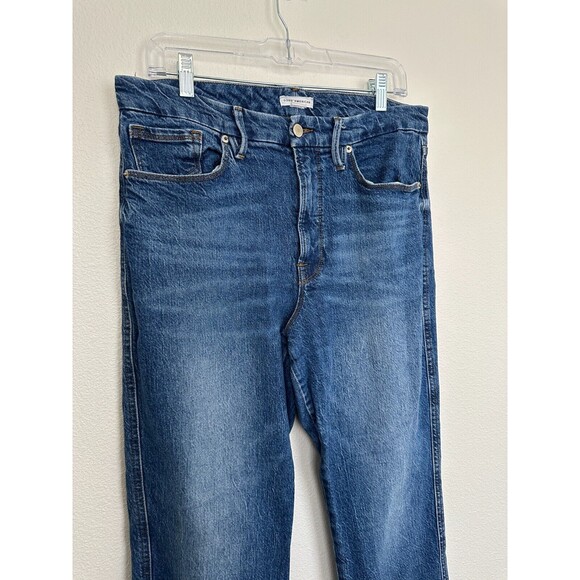 Good American Good Curves Straight Leg Jeans Blue814 Medium Wash Size 30 Stretch - Picture 2 of 9